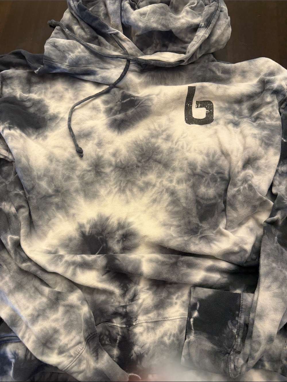 Burn Boot Camp Tie-Dye Black & White Hooded Sweatshirt